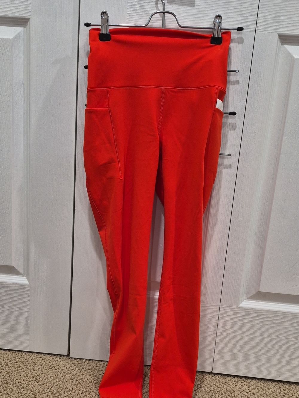 Spyder Women’s Red High-Waist Track Pants with Side Pocket